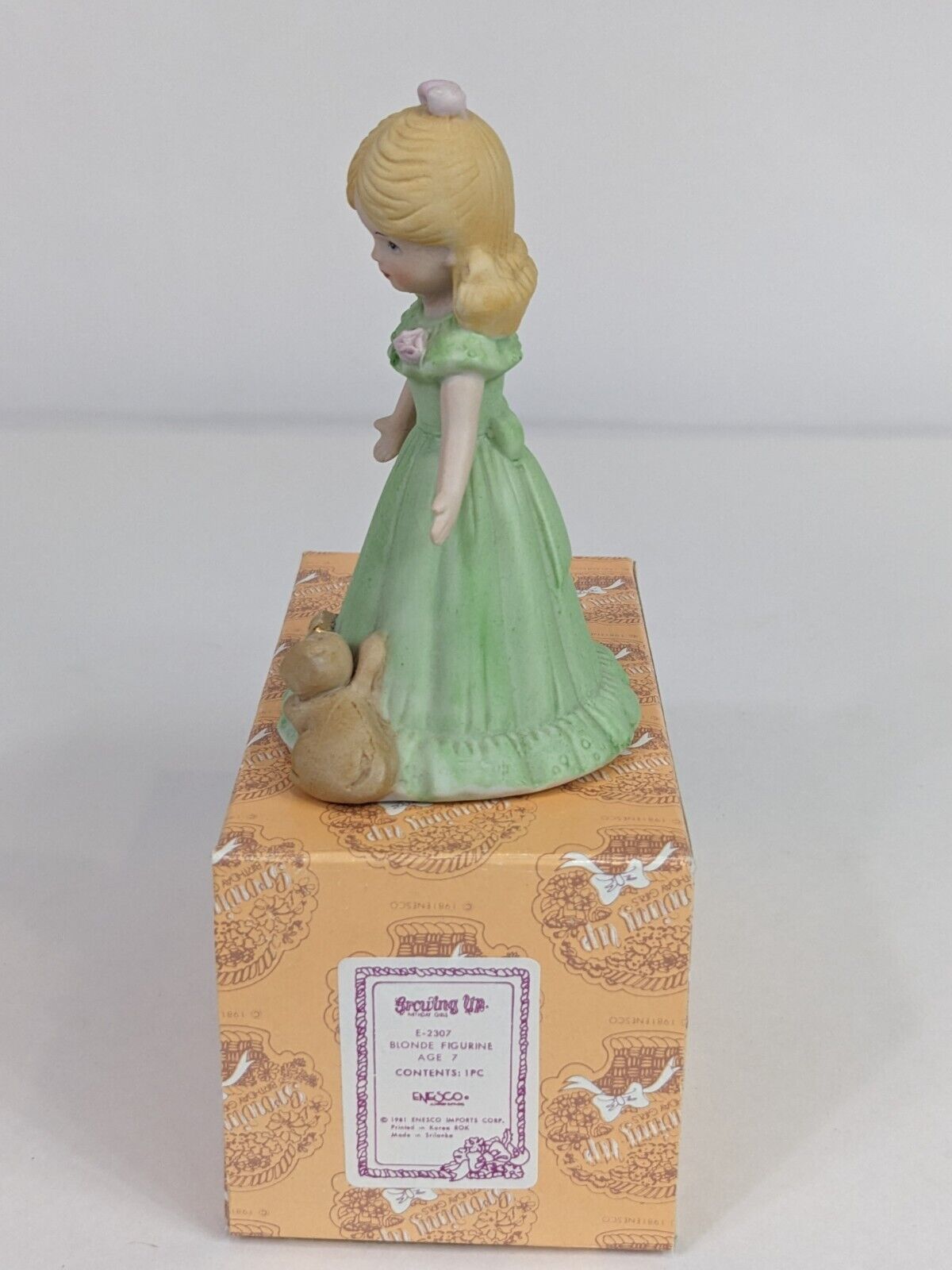 Growing Up Birthday Girls E-2307 Blonde Figurine Age 7 Enesco Home Display Decor