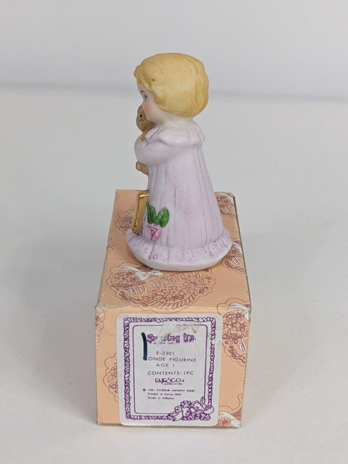 Growing Up Birthday Girls E-2301 Blonde Figurine Age 1 Enesco Home Display Decor