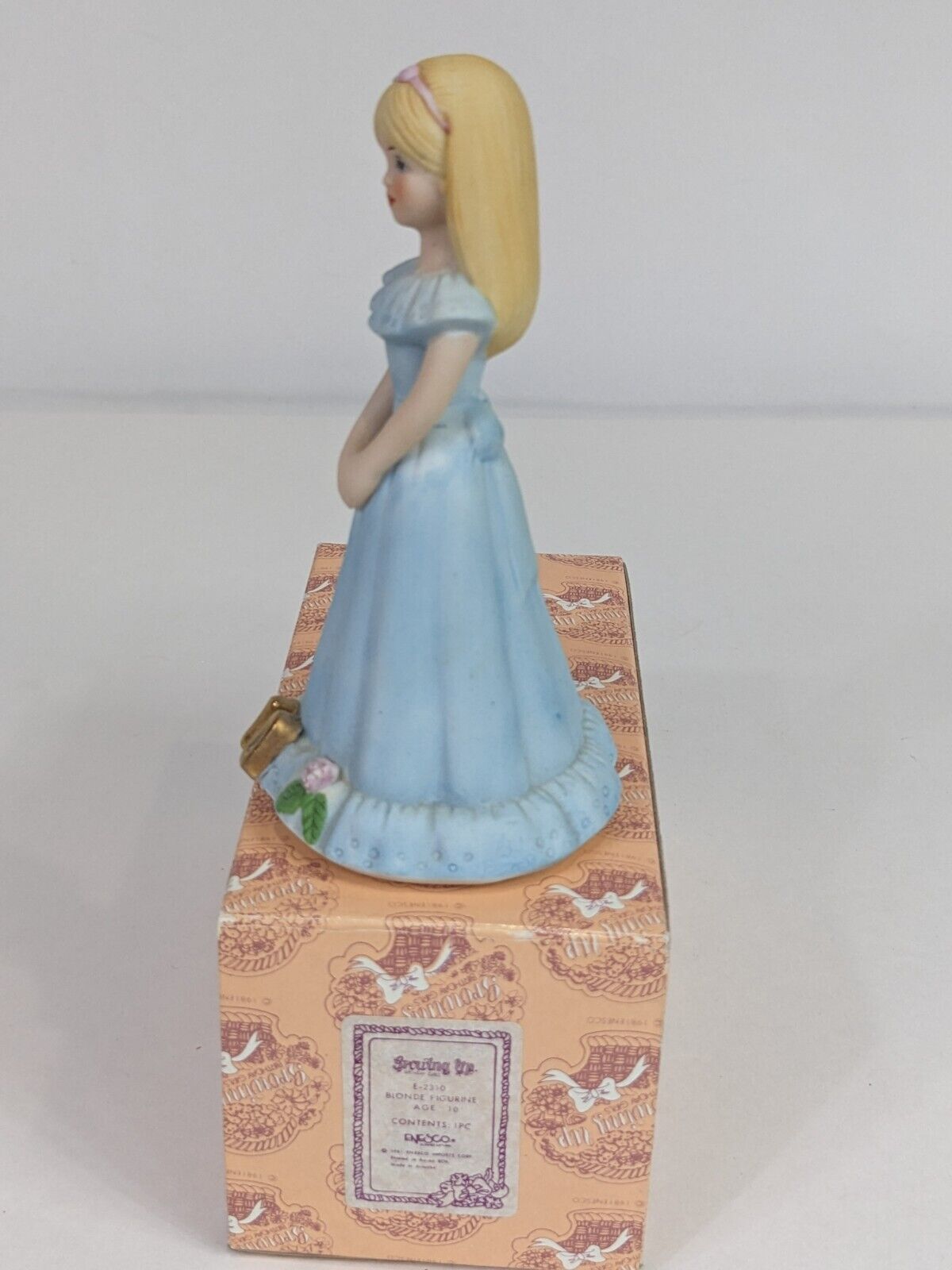 Growing Up Birthday Girls E-2310 Blonde Figurine Age 10 Enesco Home Decoration