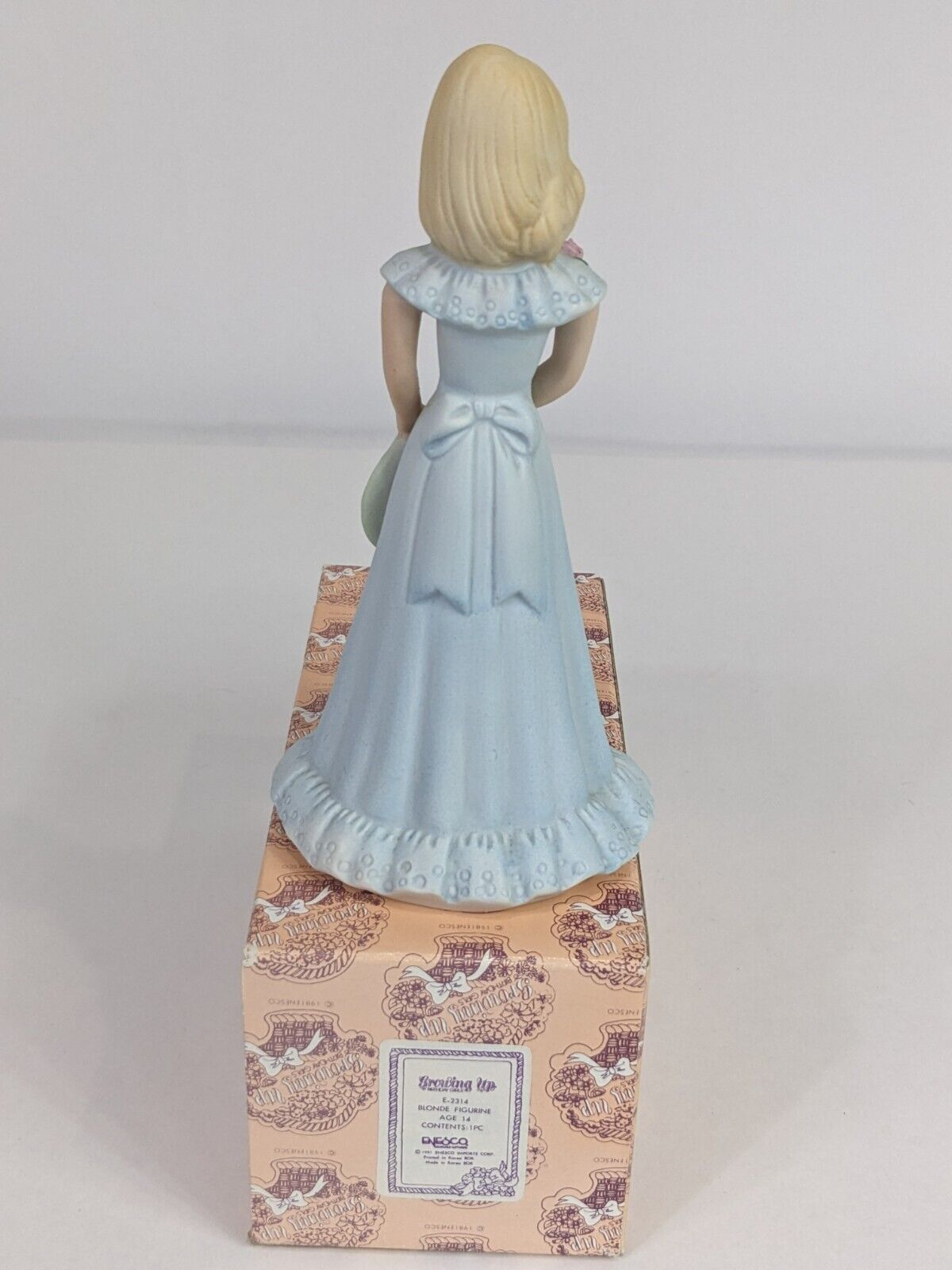 Growing Up Birthday Girls E-2314 Blonde Figurine Age 14 Enesco Home Decoration