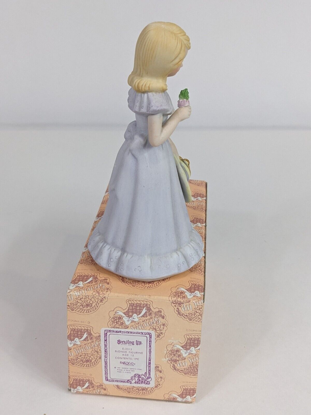 Growing Up Birthday Girls E-2312 Blonde Figurine Age 12 Enesco Home Decoration