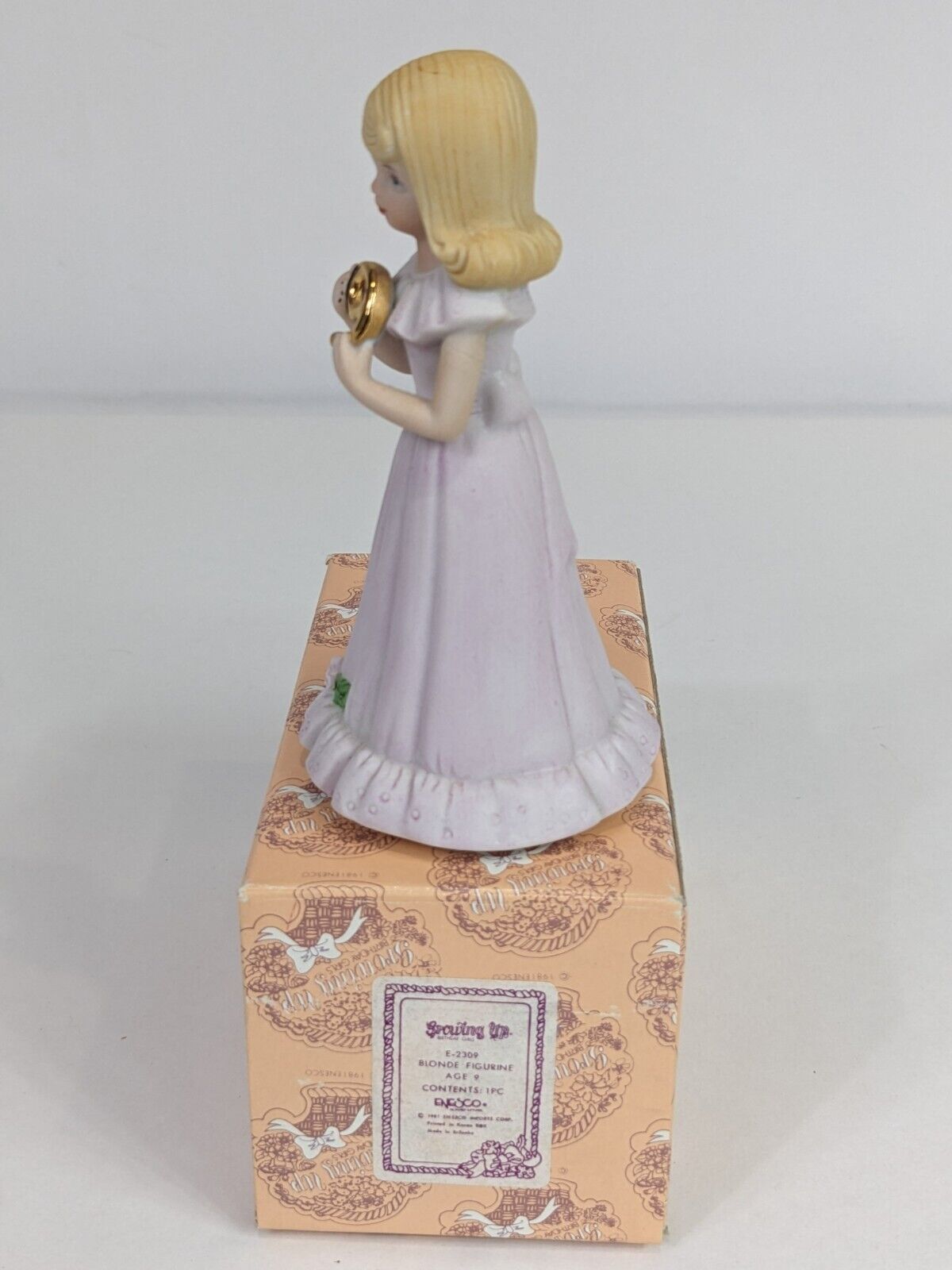 Growing Up Birthday Girls E-2309 Blonde Figurine Age 9 Enesco Home Display Decor