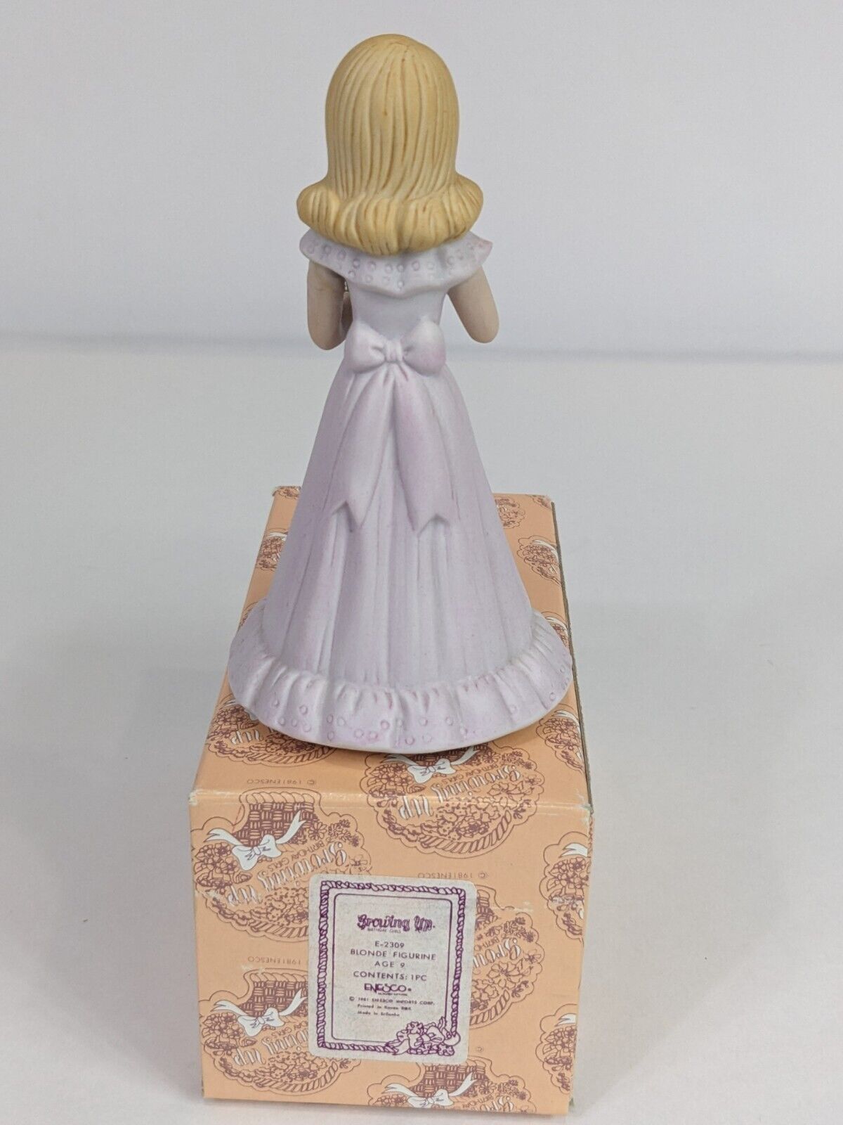 Growing Up Birthday Girls E-2309 Blonde Figurine Age 9 Enesco Home Display Decor