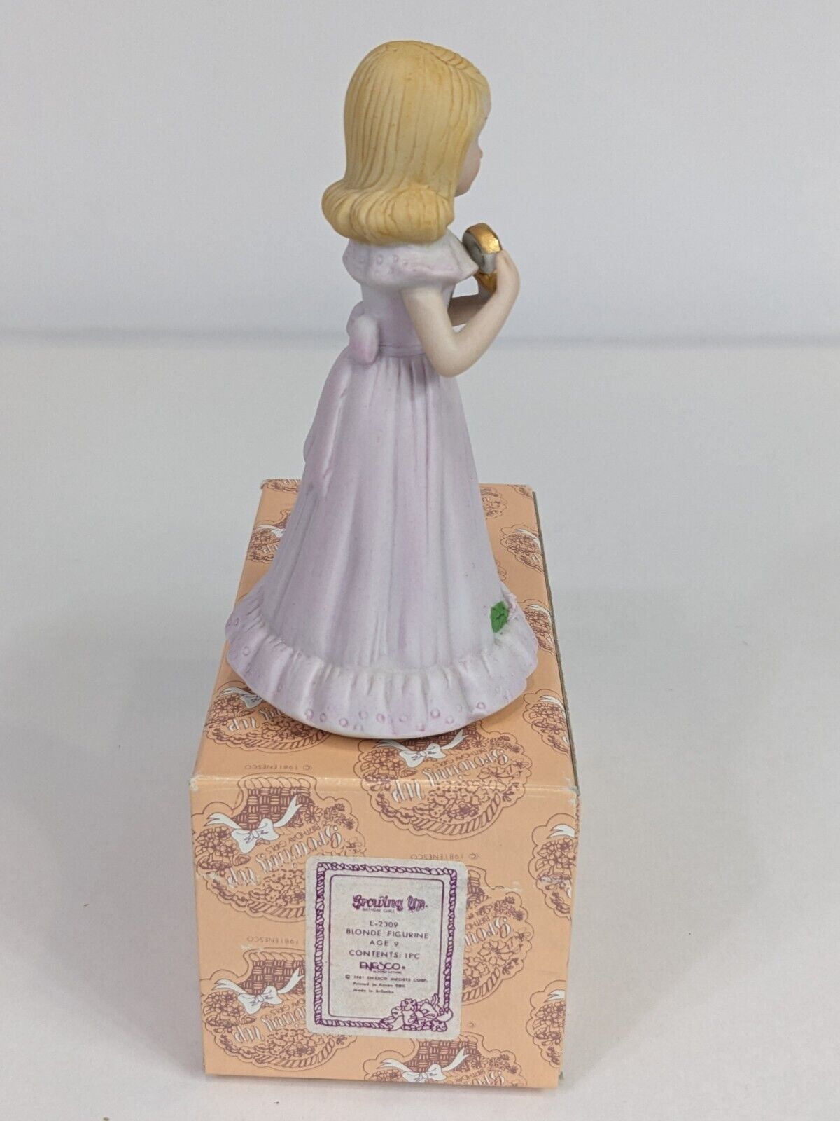 Growing Up Birthday Girls E-2309 Blonde Figurine Age 9 Enesco Home Display Decor