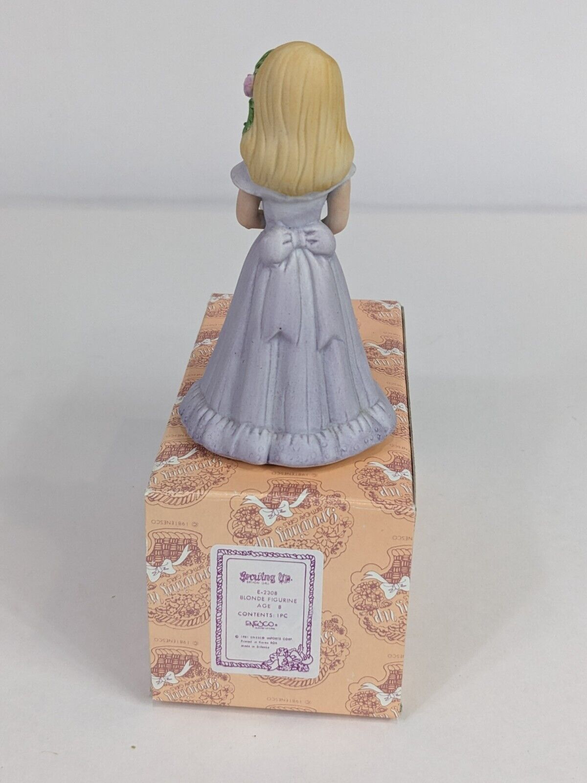 Growing Up Birthday Girls E-2308 Blonde Figurine Age 8 Enesco Home Display Decor