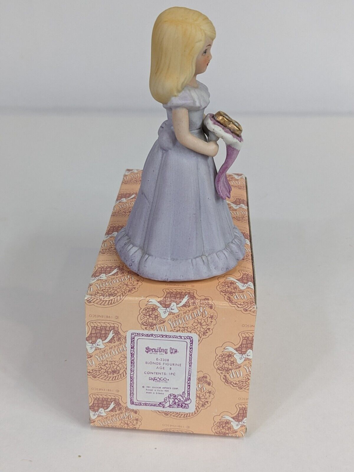 Growing Up Birthday Girls E-2308 Blonde Figurine Age 8 Enesco Home Display Decor