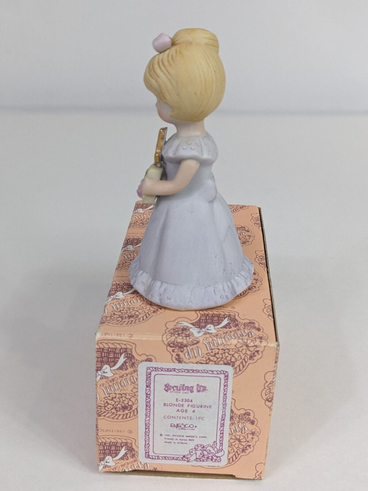 Growing Up Birthday Girls E-2304 Blonde Figurine Age 4 Enesco Home Display Decor