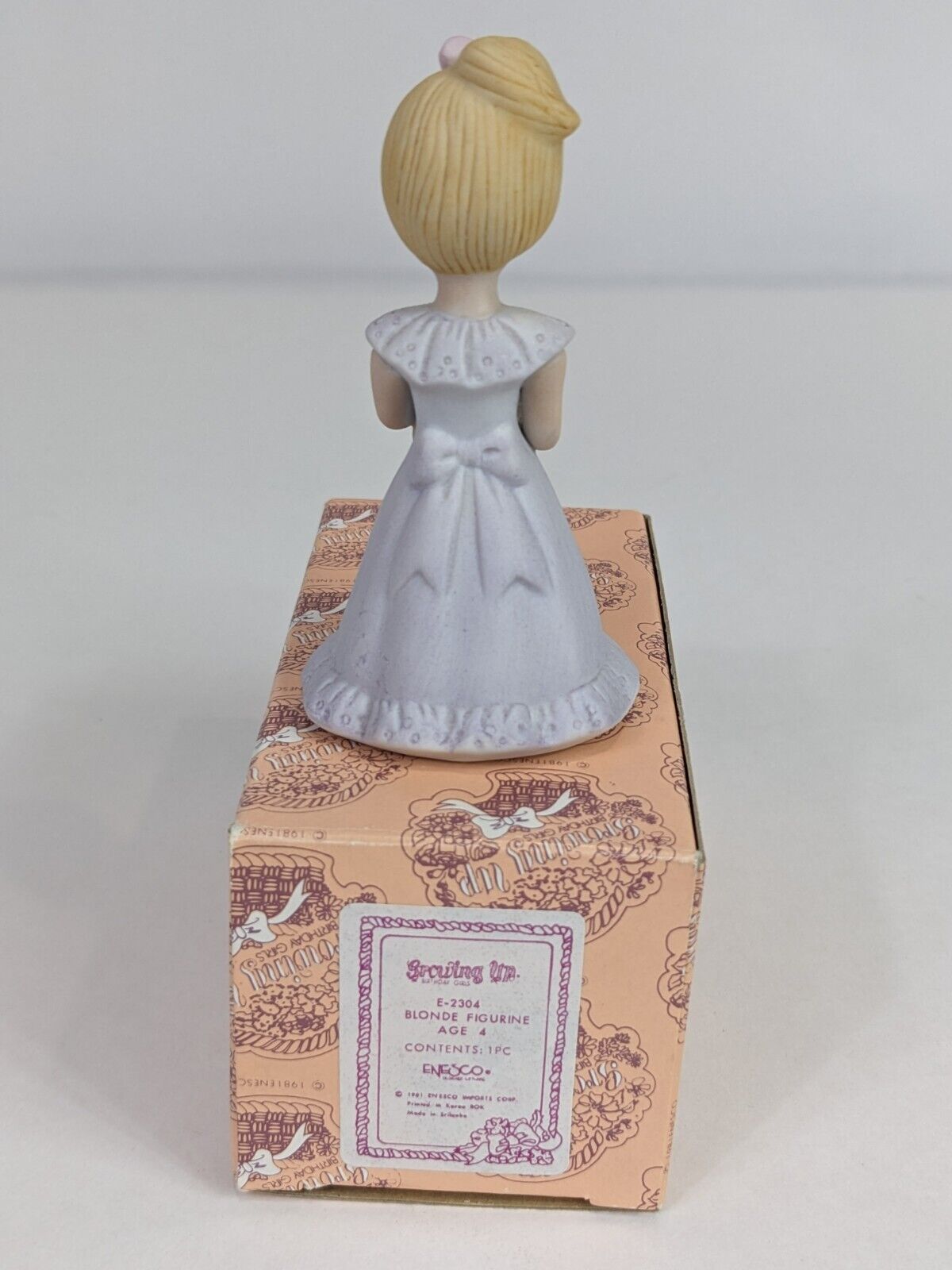 Growing Up Birthday Girls E-2304 Blonde Figurine Age 4 Enesco Home Display Decor