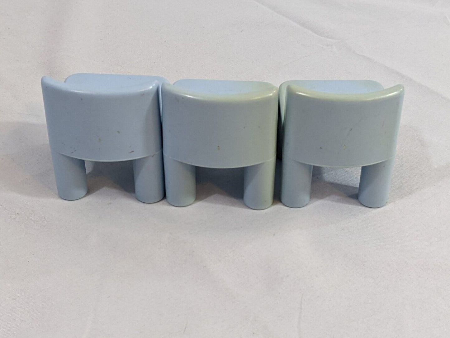 Little Tikes Vintage Collectible Figure Toy Chair Pretend Play Blue Lot of 3