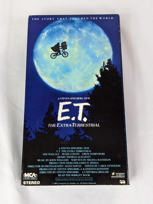 E.T. The Extra-Terrestrial ET Green Flap Steven Spielberg Film VHS Hi-Fi Stereo