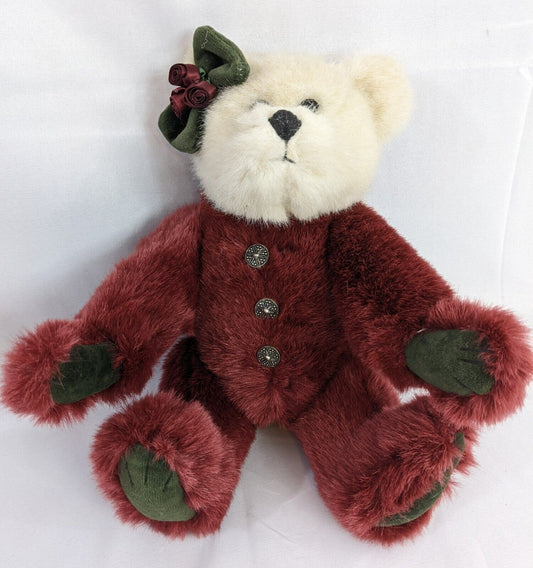 The Boyd's Collection TBC Huggable Fluffy Plush Toy with Bow and Buttons 1364