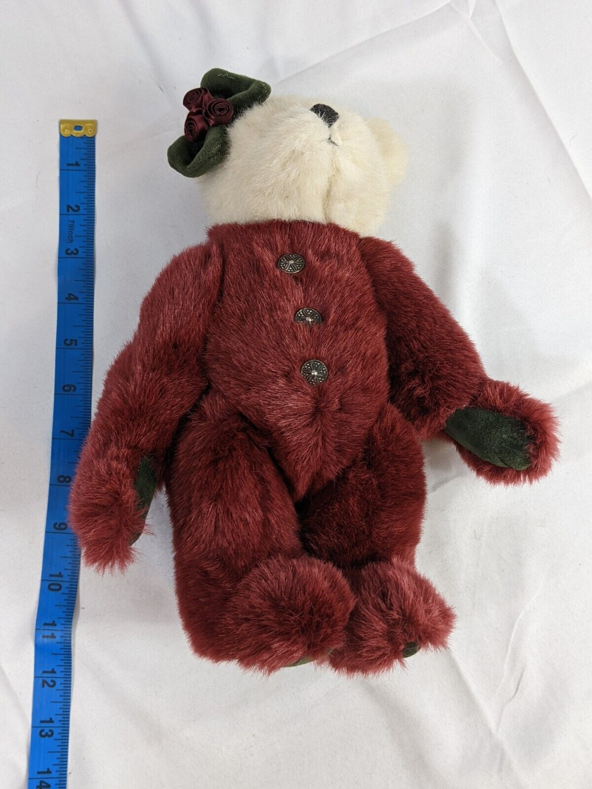 The Boyd's Collection TBC Huggable Fluffy Plush Toy with Bow and Buttons 1364