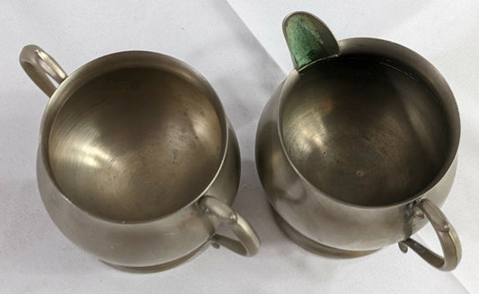 Vintage Creamer & Sugar FB Rogers Silver Co. Silver on Copper Plated Coffee Pour