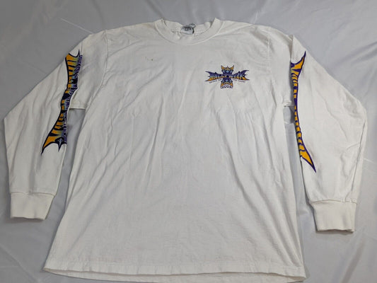 Men's White Long Sleeve Shirt Size Large 100% Cotton 79th Annual Rally Week Tees