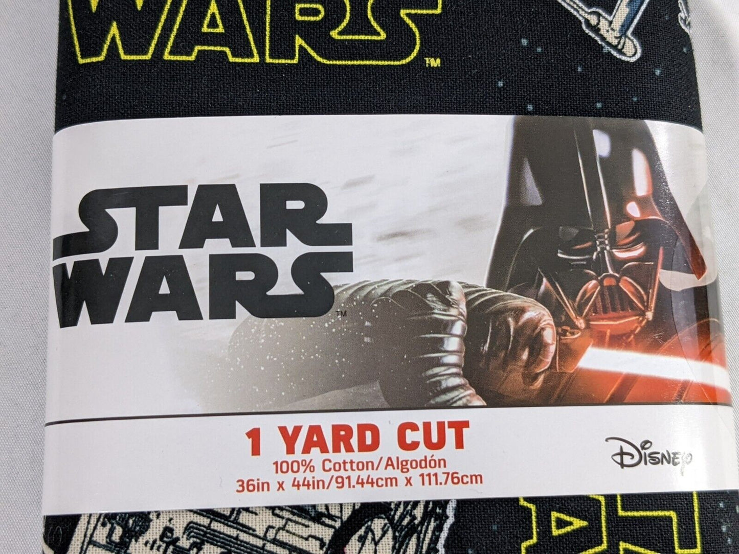 Disney Star Wars 1 Yard Cut Fabric 100% Cotton 36 x 44 inches Black 7360241YC1WM