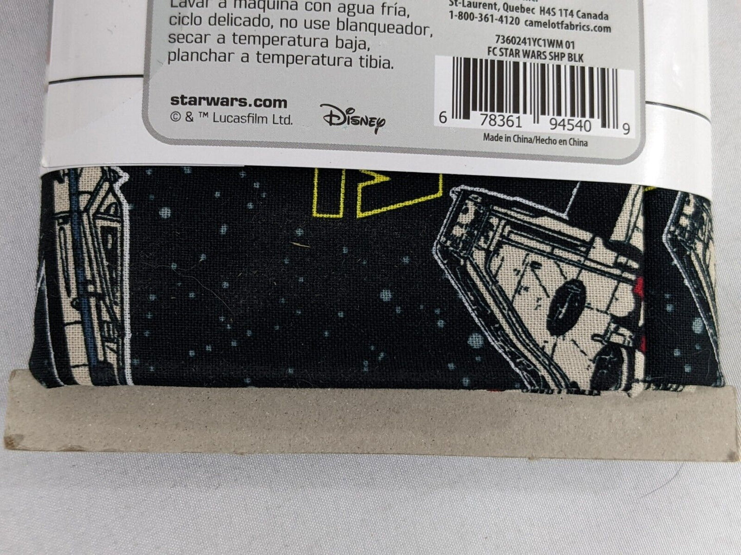 Disney Star Wars 1 Yard Cut Fabric 100% Cotton 36 x 44 inches Black 7360241YC1WM