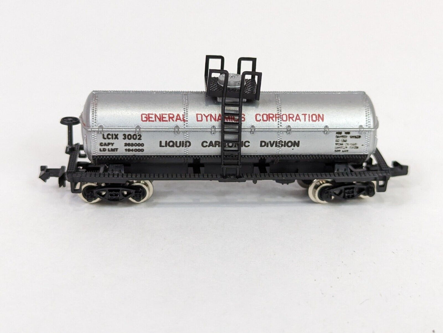 General Dynamics Corp Liquid Carbonic Division LCIX 3002 1-Dome Tank Car N-Scale