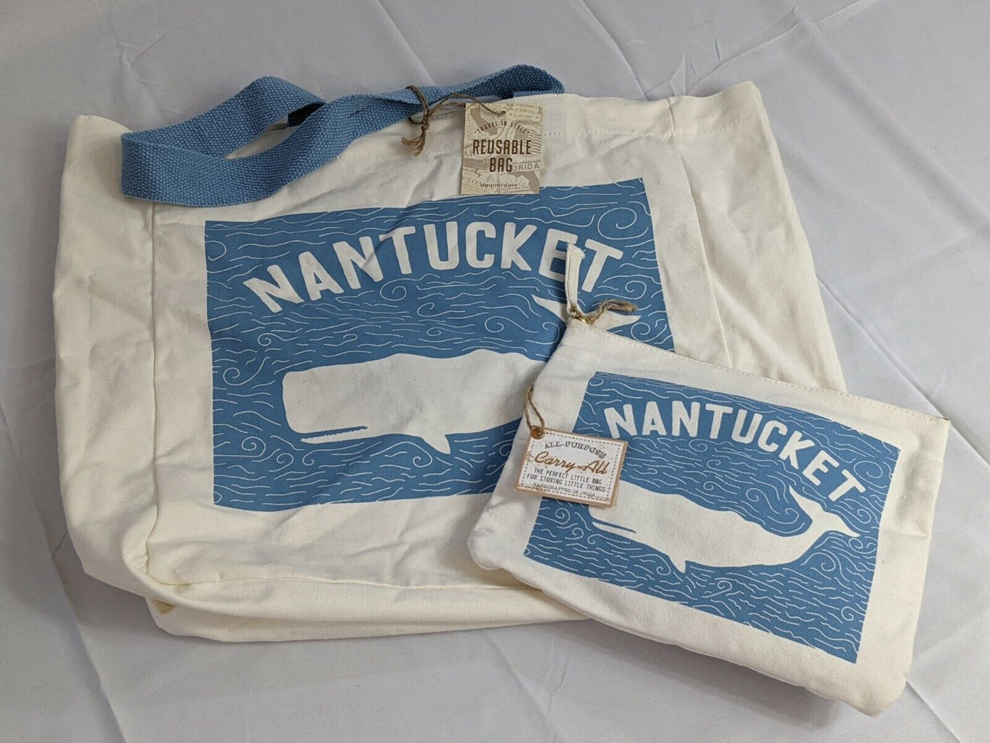 Nantucket Large Reusable Canvas Tote Bag & All-Purpose Carry-All