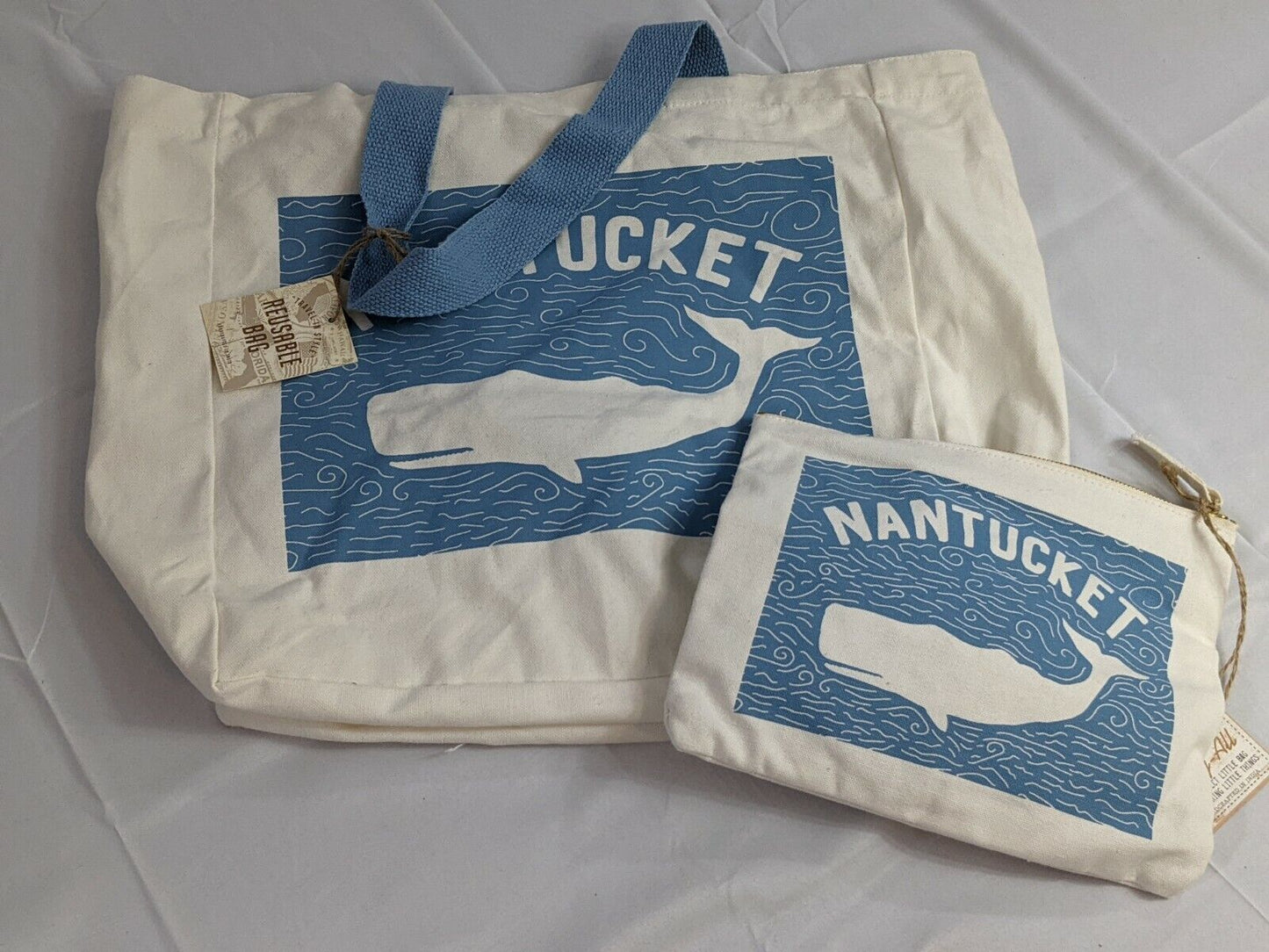 Nantucket Large Reusable Canvas Tote Bag & All-Purpose Carry-All