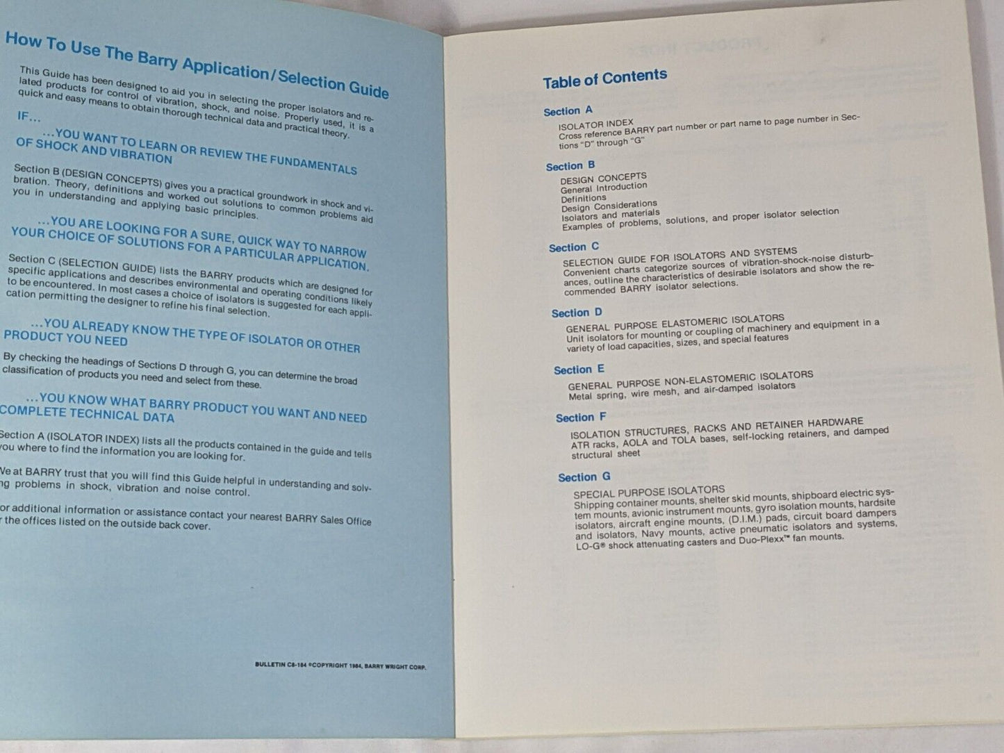 Barry Controls Application Selection Guide Shock Vibration Noise Control Catalog