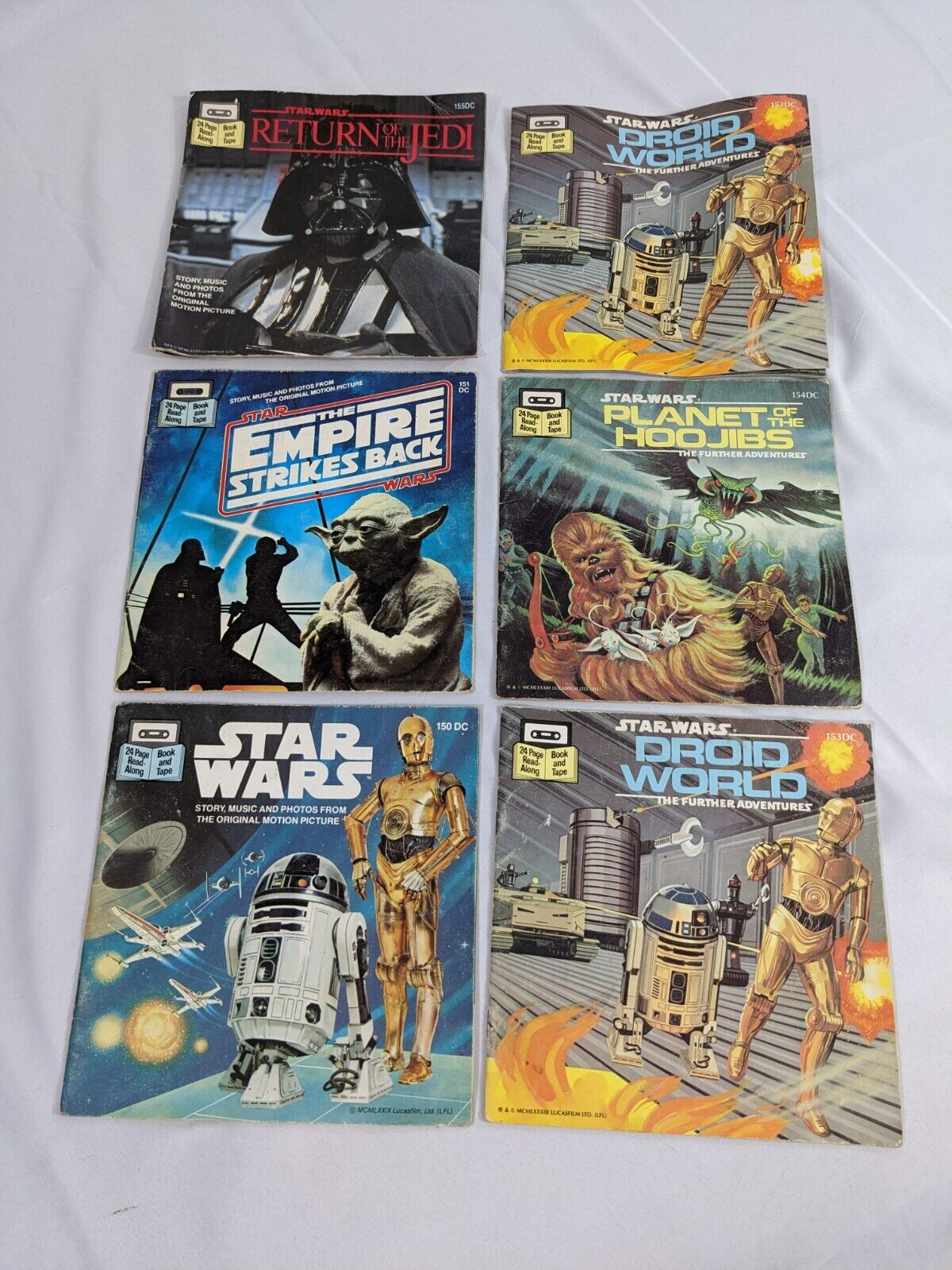 Star Wars 24-Page Read-Along Book Lot of 6 Collectibles