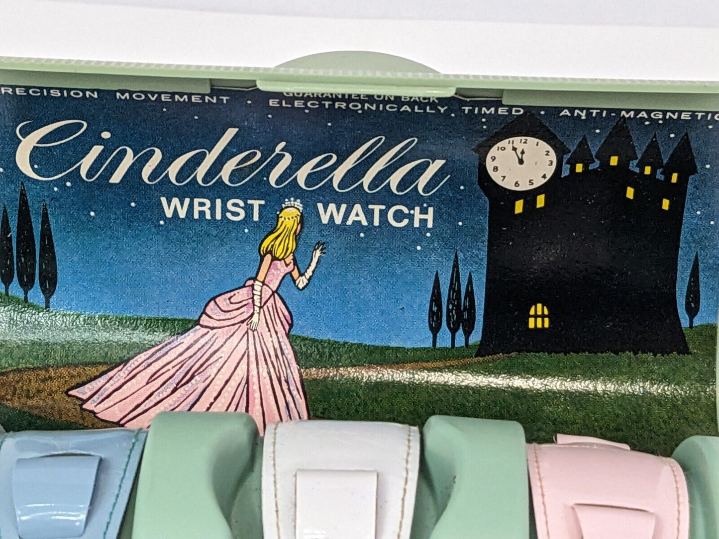 Bradley Cinderella Wristwatch Strap Only Lot of 3 Pink White Blue with Case