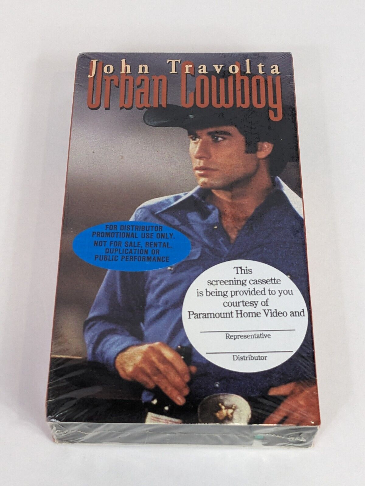 RARE Urban Country John Travolta VHS Tape Paramount Home Video Screening