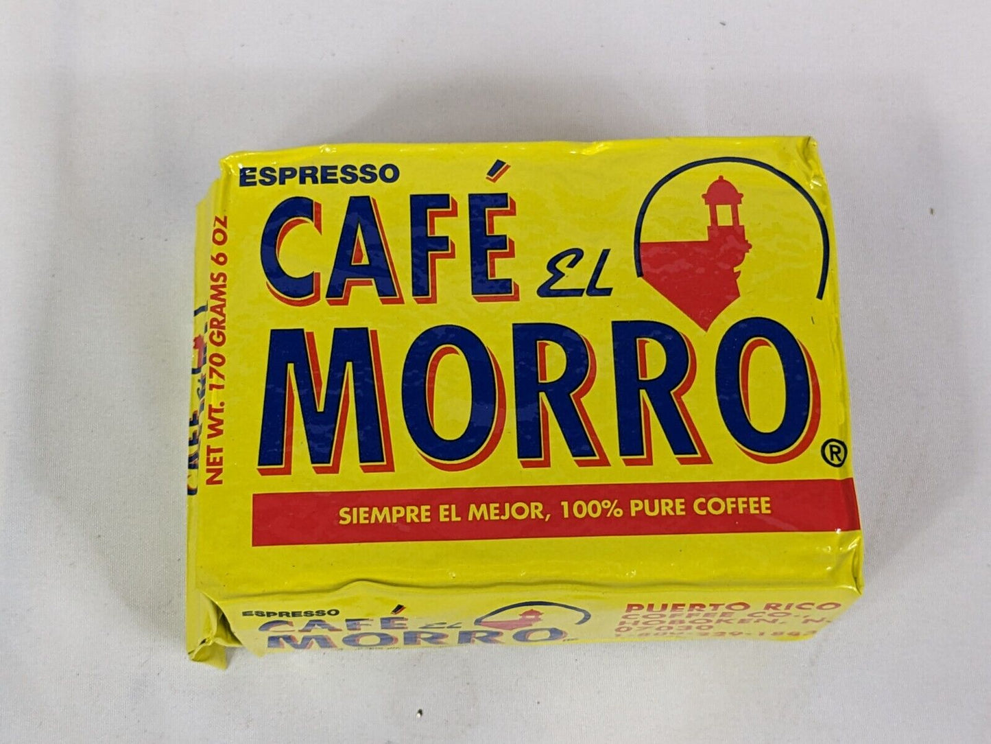 Cafe El Morro Puerto Rico 100% Pure Coffee Espresso 1 Pack 6oz