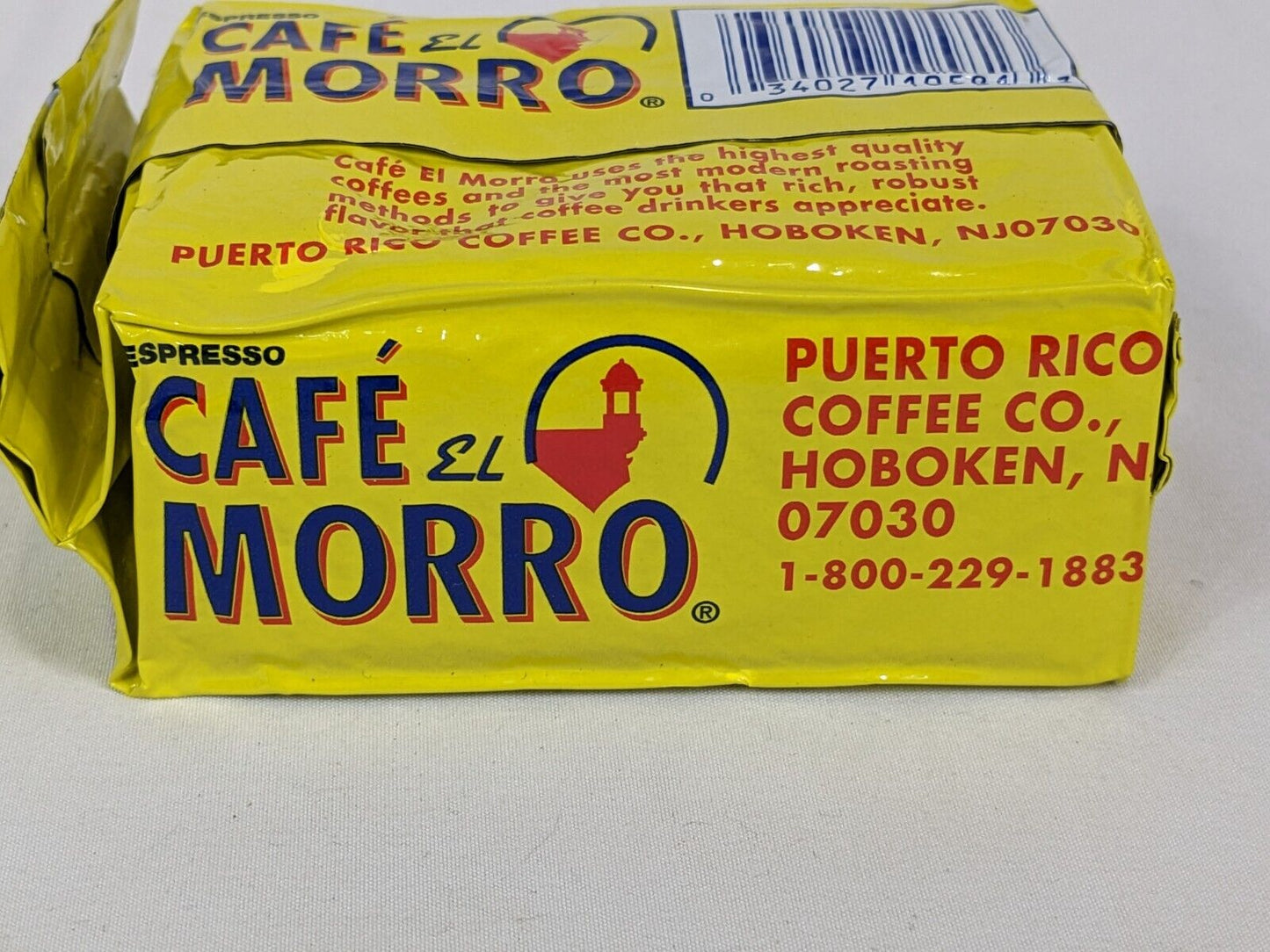 Cafe El Morro Puerto Rico 100% Pure Coffee Espresso 1 Pack 6oz