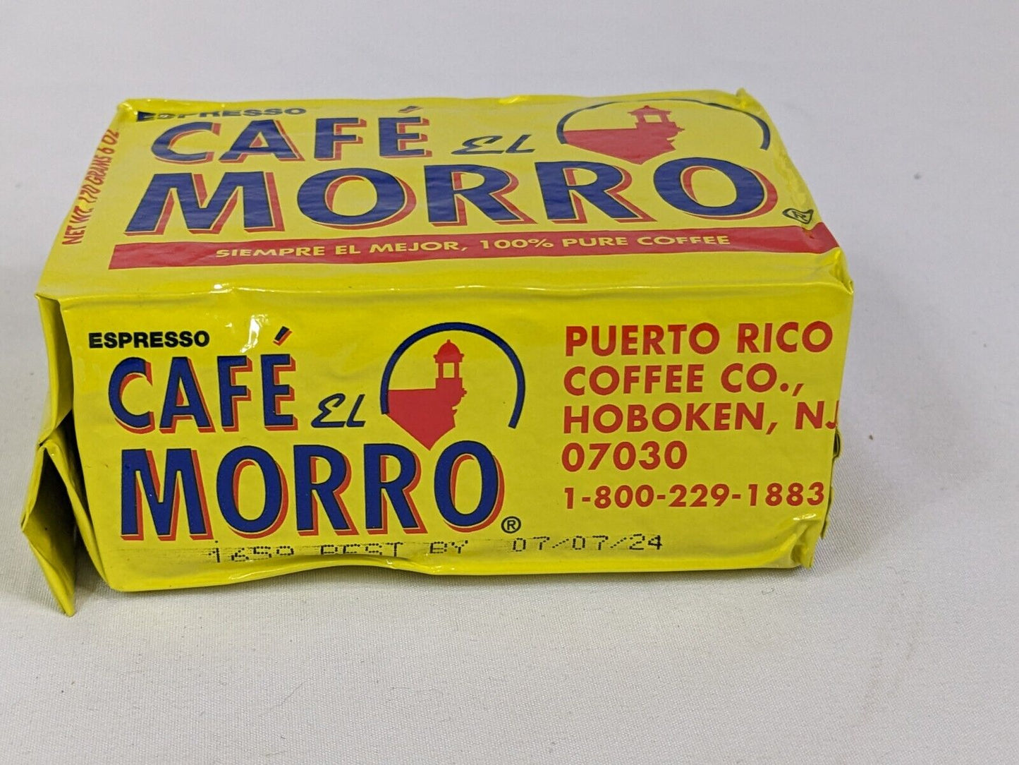 Cafe El Morro Puerto Rico 100% Pure Coffee Espresso 1 Pack 6oz