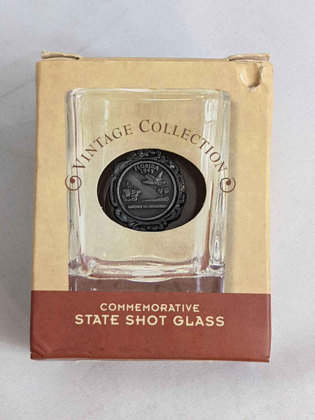 Commemorative State Shot Glass Vintage Collection Florida 1845