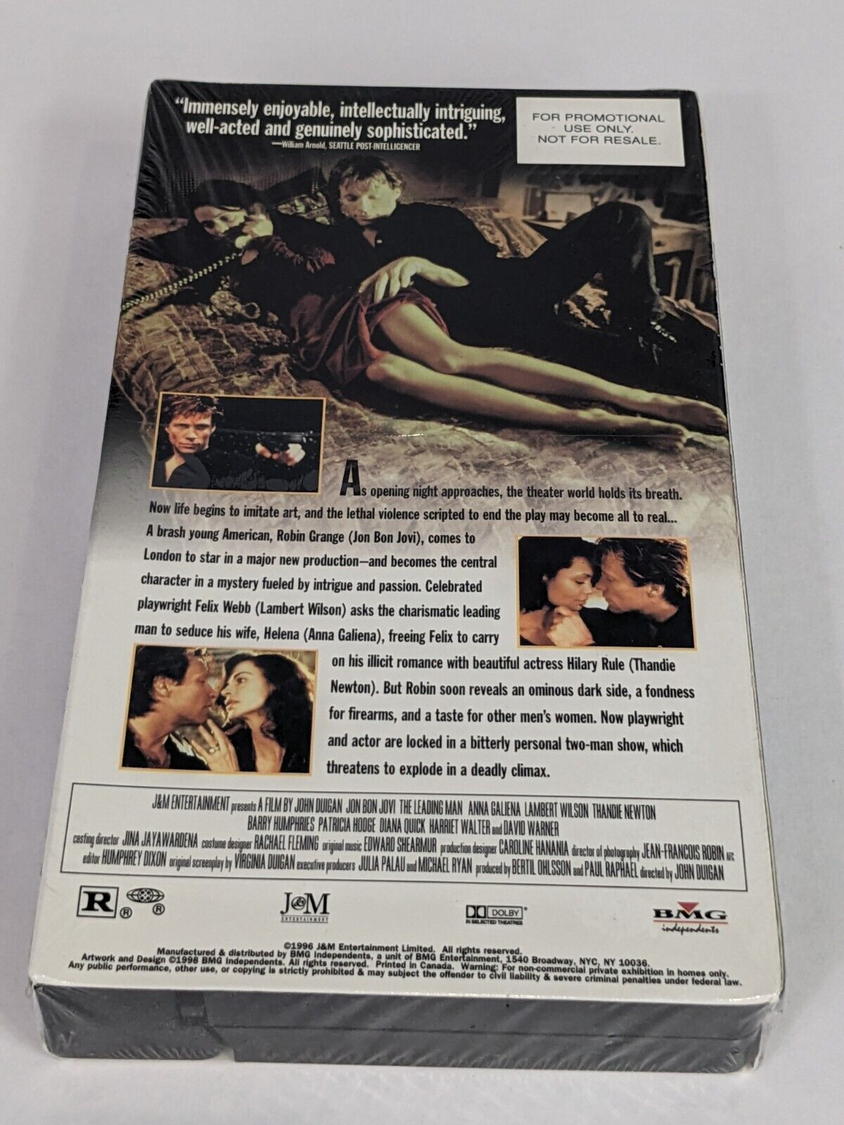 The Leading Man Jon Bon Jovi VHS Tape Romance Comedy Movie Screening Copy