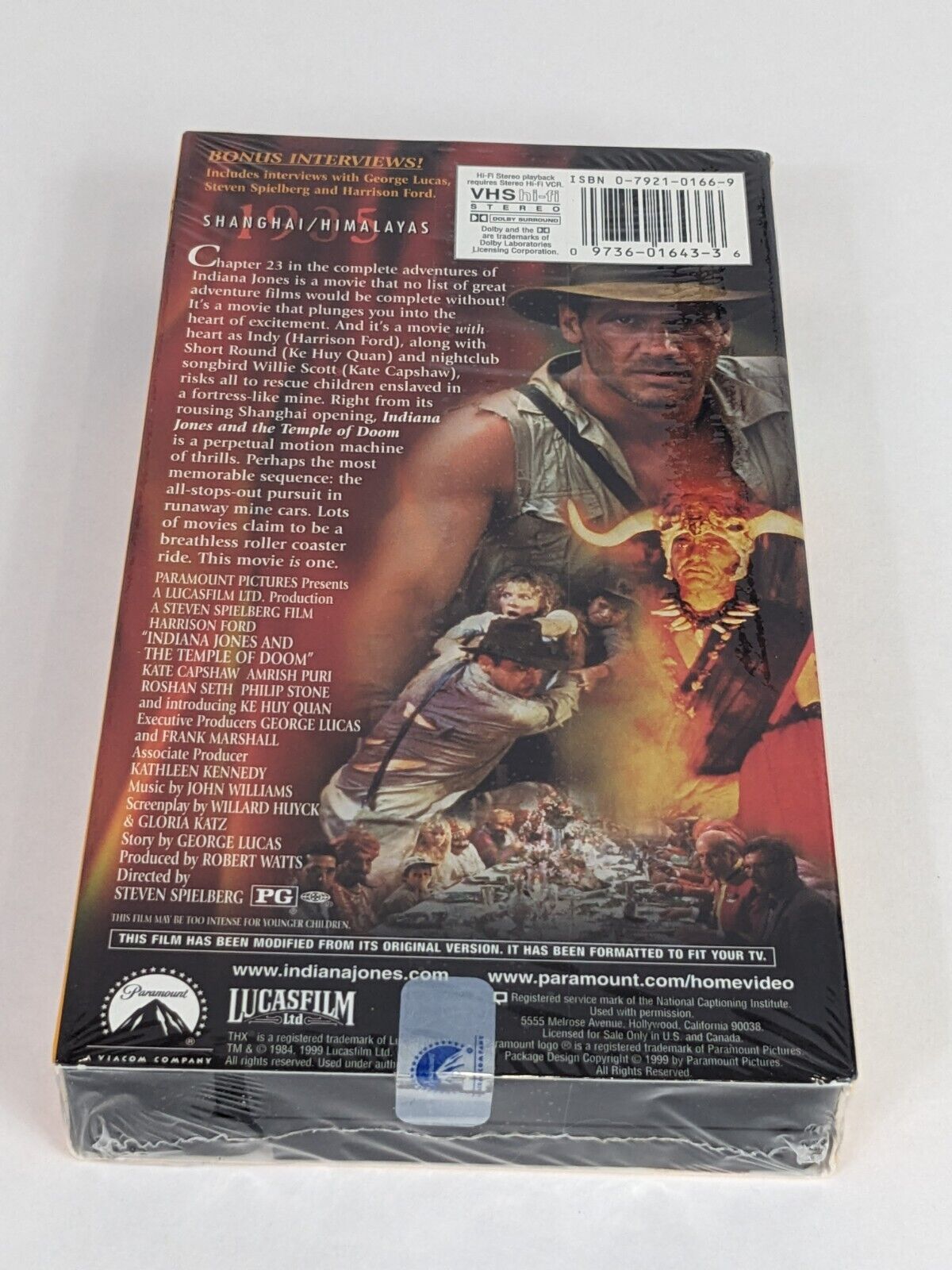 Indiana Jones and the Temple Doom Chapter 23 Digitally Mastered VHS Tape