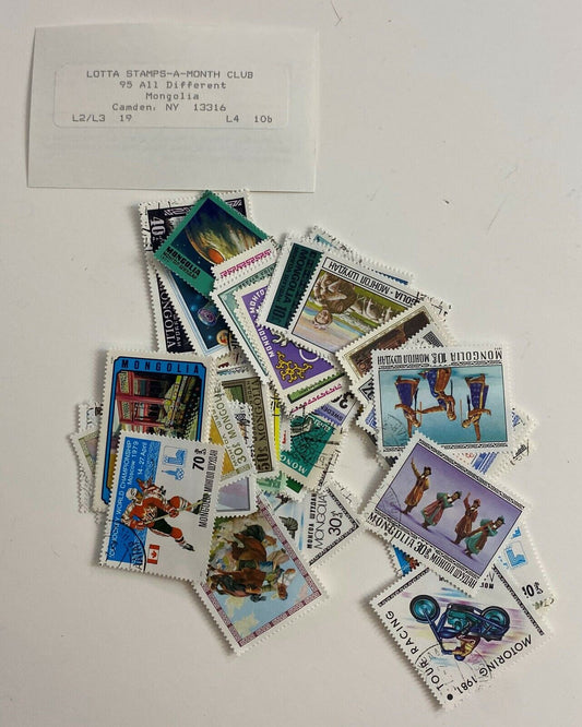 Huge Lot Mongolia Collectible Postage Stamps