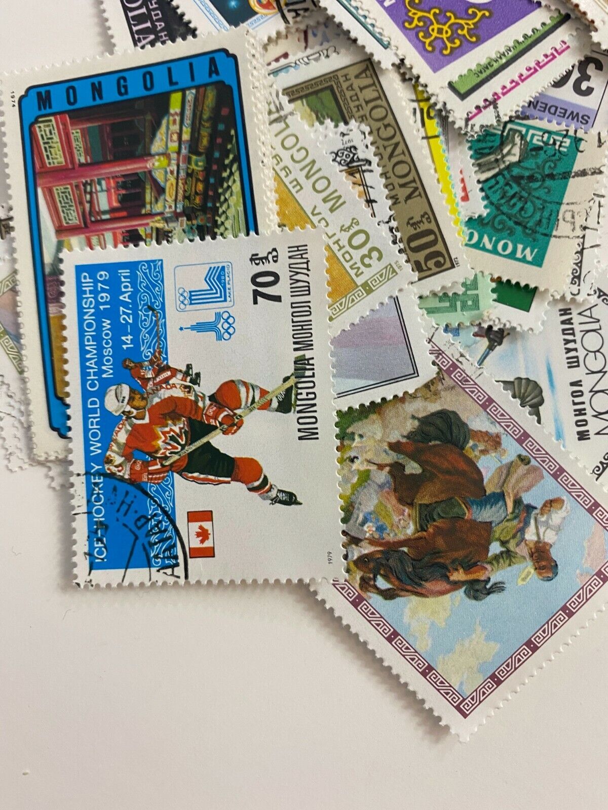 Huge Lot Mongolia Collectible Postage Stamps