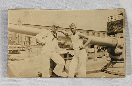 Vintage Crewmates USS Denver Navy Sailors Photograph Jake Watterson & Friend