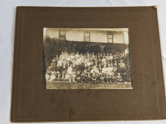 Vintage Photo Large Family Picture Outdoor Photograph Boys Girls Mens Womens