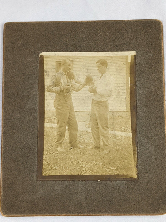 Vintage Mens Boxing Boxer Photograph Framed