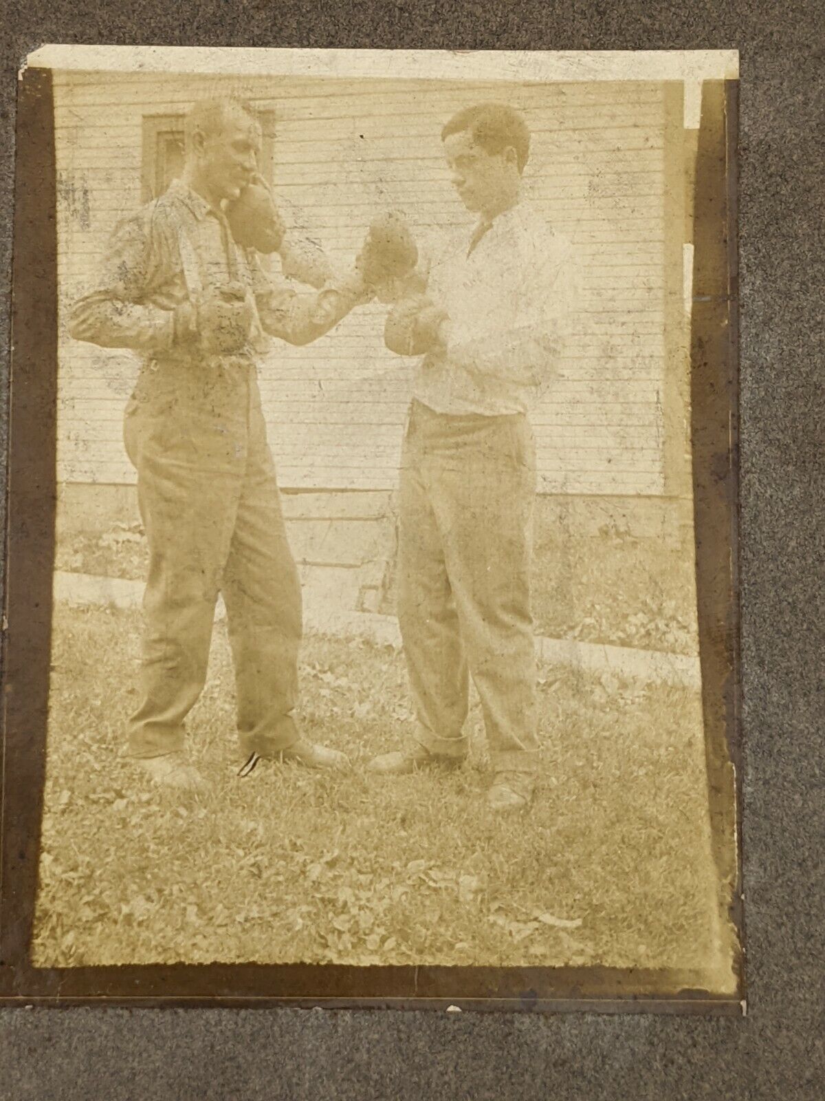 Vintage Mens Boxing Boxer Photograph Framed