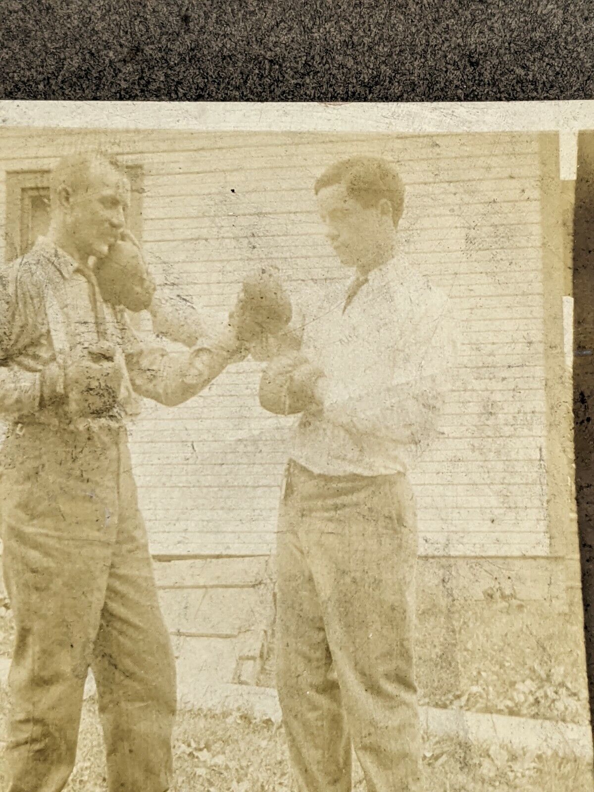 Vintage Mens Boxing Boxer Photograph Framed