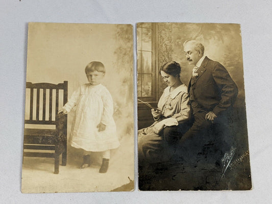 Vintage 1917 Photograph Mr & Mrs Pryce & Bob McKim Signed