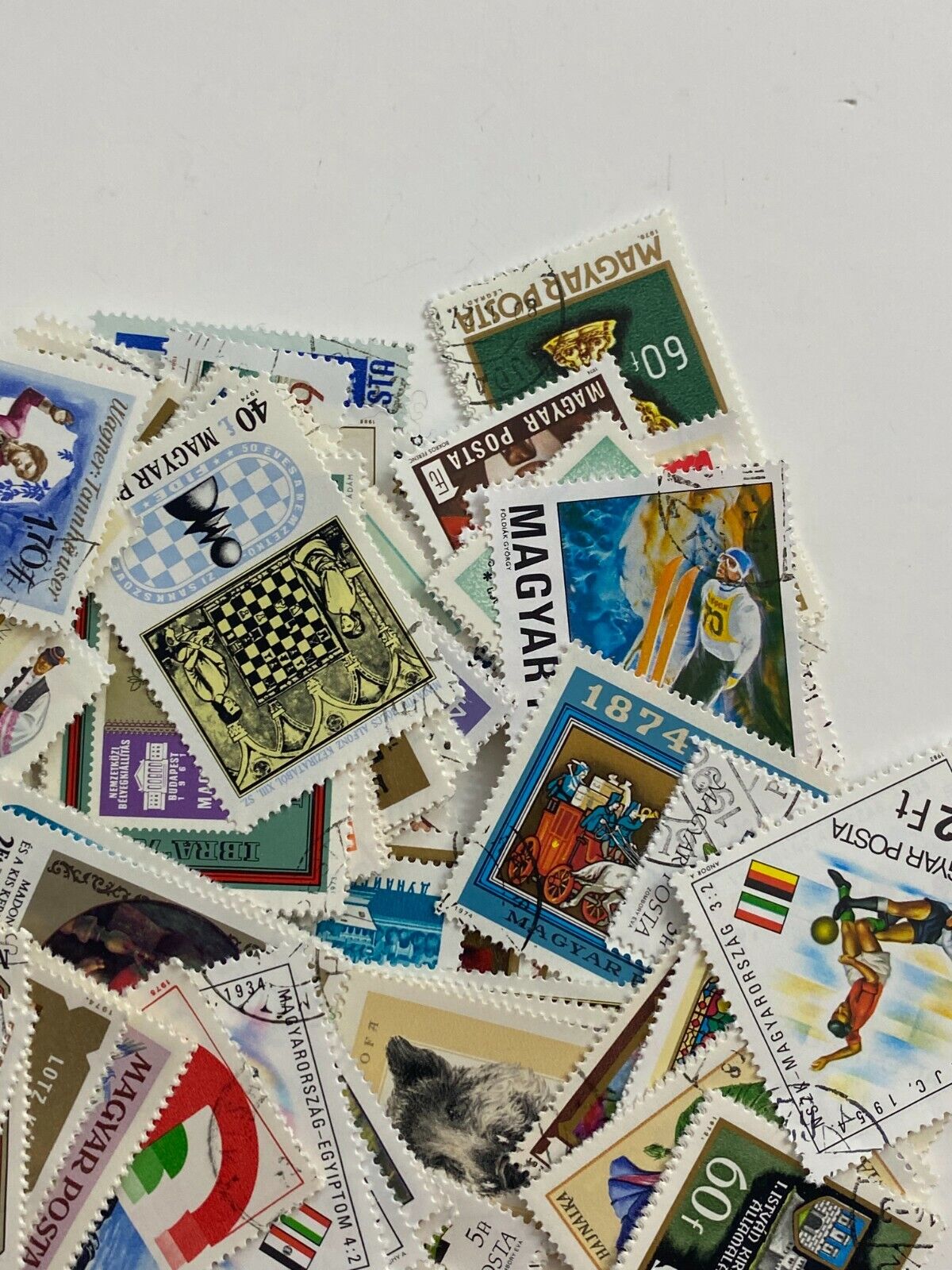 Huge Lot Hungary Europe Collectible Postage Stamps