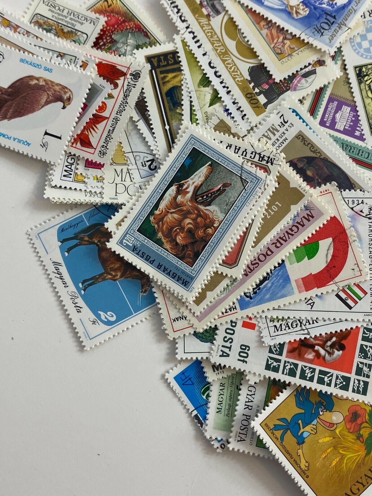 Huge Lot Hungary Europe Collectible Postage Stamps