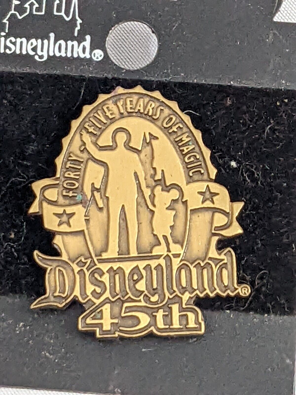 Disneyland 45th Forty-five Years of Magic Lapel Pin Badge Gold Plated
