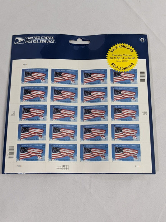 United States Postal Service USPS Postage Stamps Honoring Veterans Self Adhesive