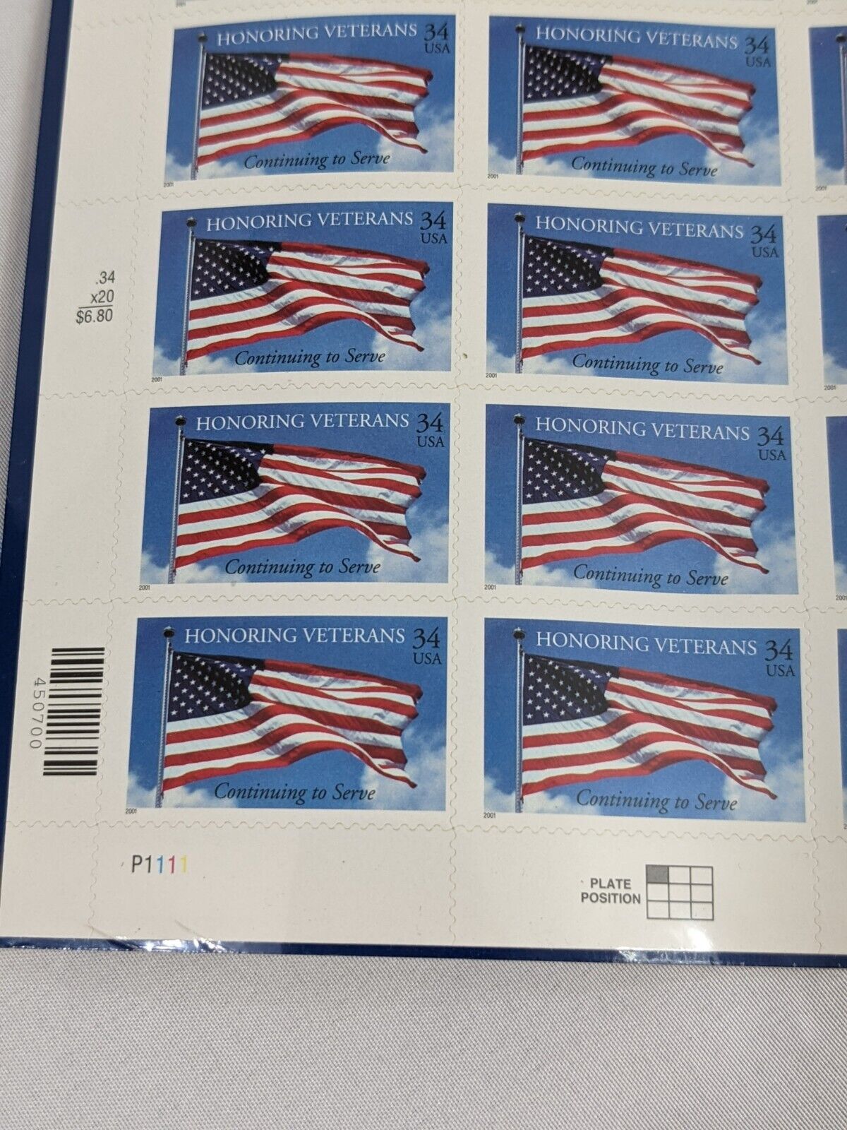 United States Postal Service USPS Postage Stamps Honoring Veterans Self Adhesive