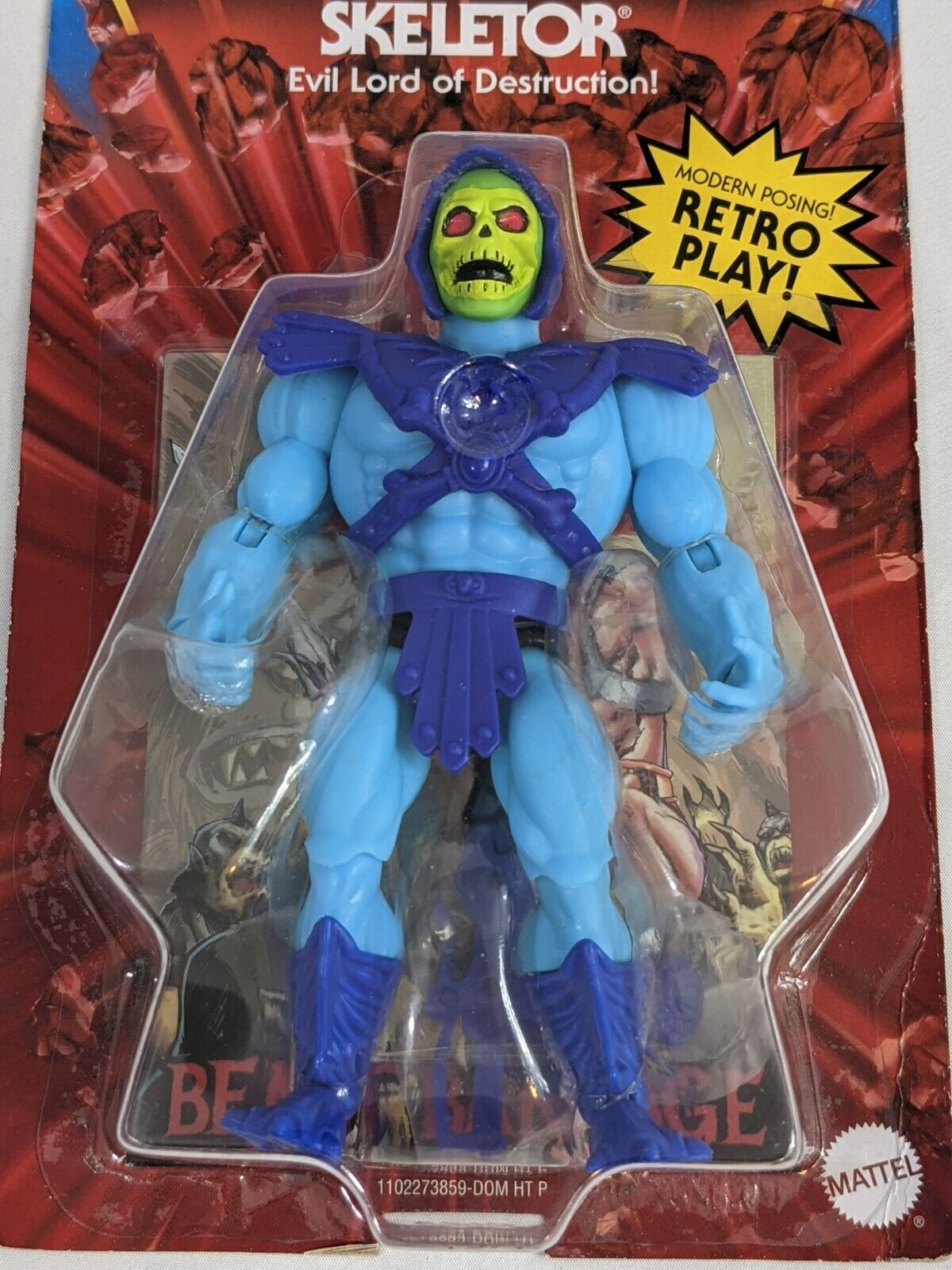 Mattel Masters of the Universe Skeletor Evil Lord of Destruction with Comic Book