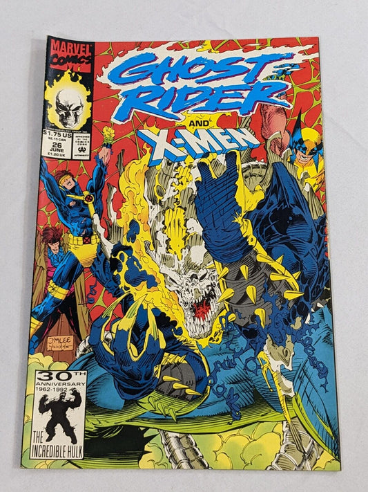 Marvel Comics Ghost Rider & X-Men Incredible Hulk 30th Anniversary #26 June 1992