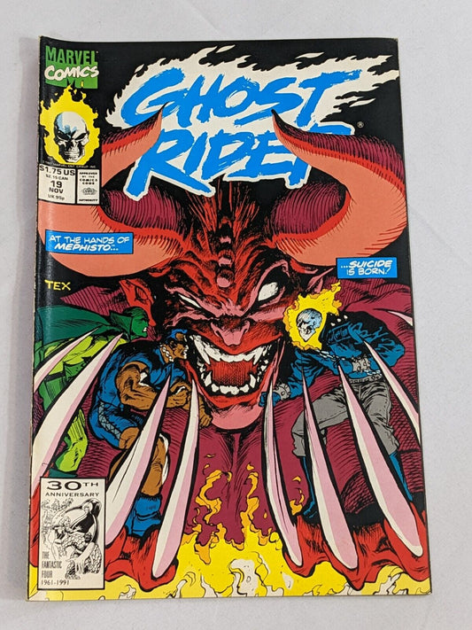 Marvel Comics Ghost Rider The Fantastic Four 30th Anniversary #19 November 1991