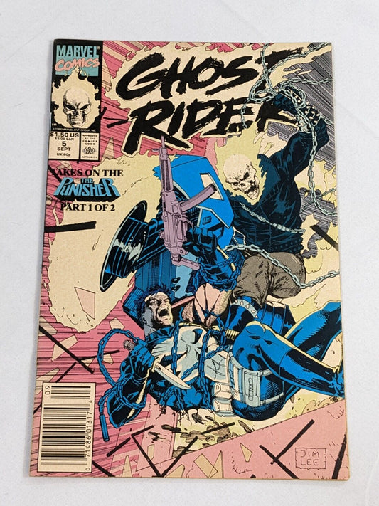 Marvel Comics Ghost Rider: Takes on the Punisher Part 1 of 2 #5 September 1990